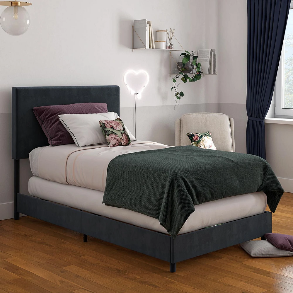 Novogratz Brittany Upholstered Bed with Storage Drawers