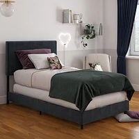Novogratz Brittany Upholstered Bed with Storage Drawers