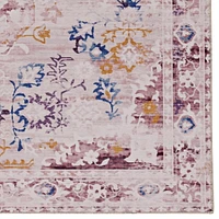Tapis d'appoint lavable Micah pi x 3 pi ivoire et or