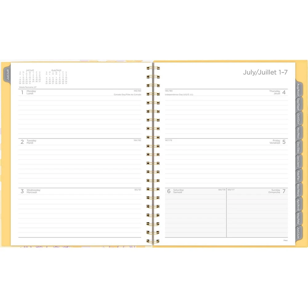 Mead 15M Abeille Lavande Grand Agenda Agenda