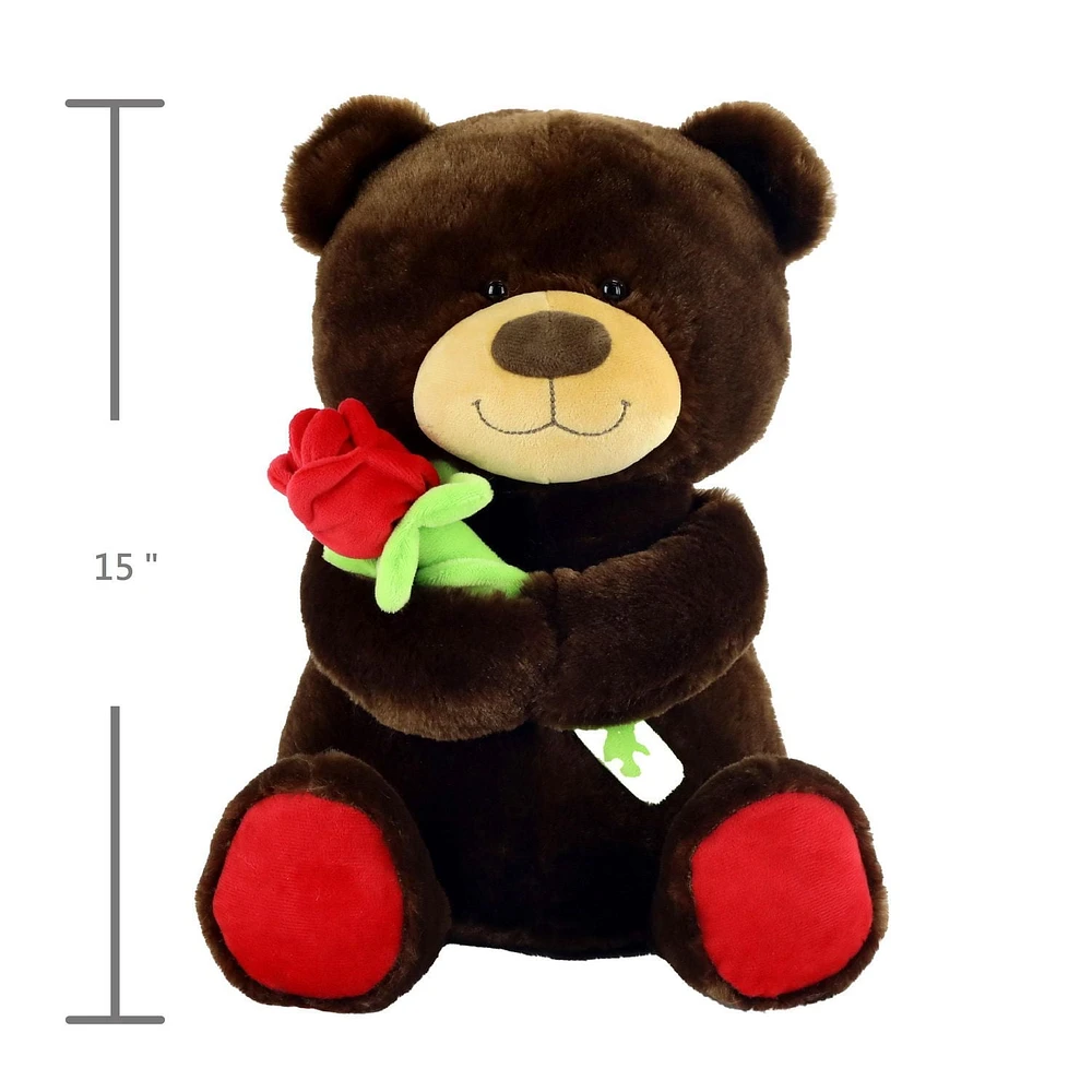Tout pour Célébrer Saint-Valentin Jouet en peluche Day Truly Bear, Marron