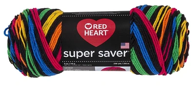 Red Heart® Super Saver® Yarn, Stripes, Acrylic #4 Medium, 5oz/141g, 236 Yards, Durable yarn, wide color range