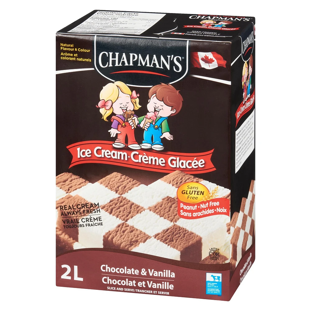 Chapman's Markdale Creamery Chocolate Vanilla Checkerboard Ice Cream, 2L