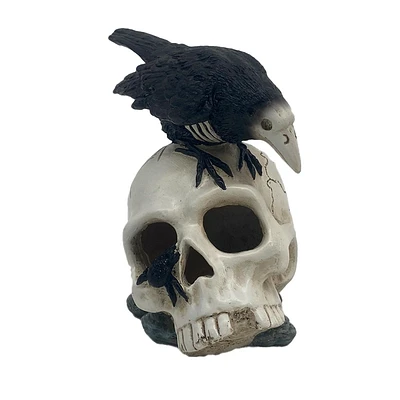 RESIN SKULL CROW TT