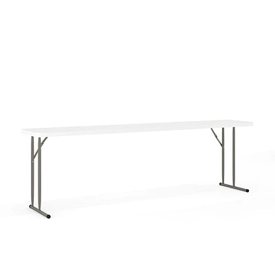 Table de formation pliante en plastique blanc granite de 18 po larg. x 96 po long.