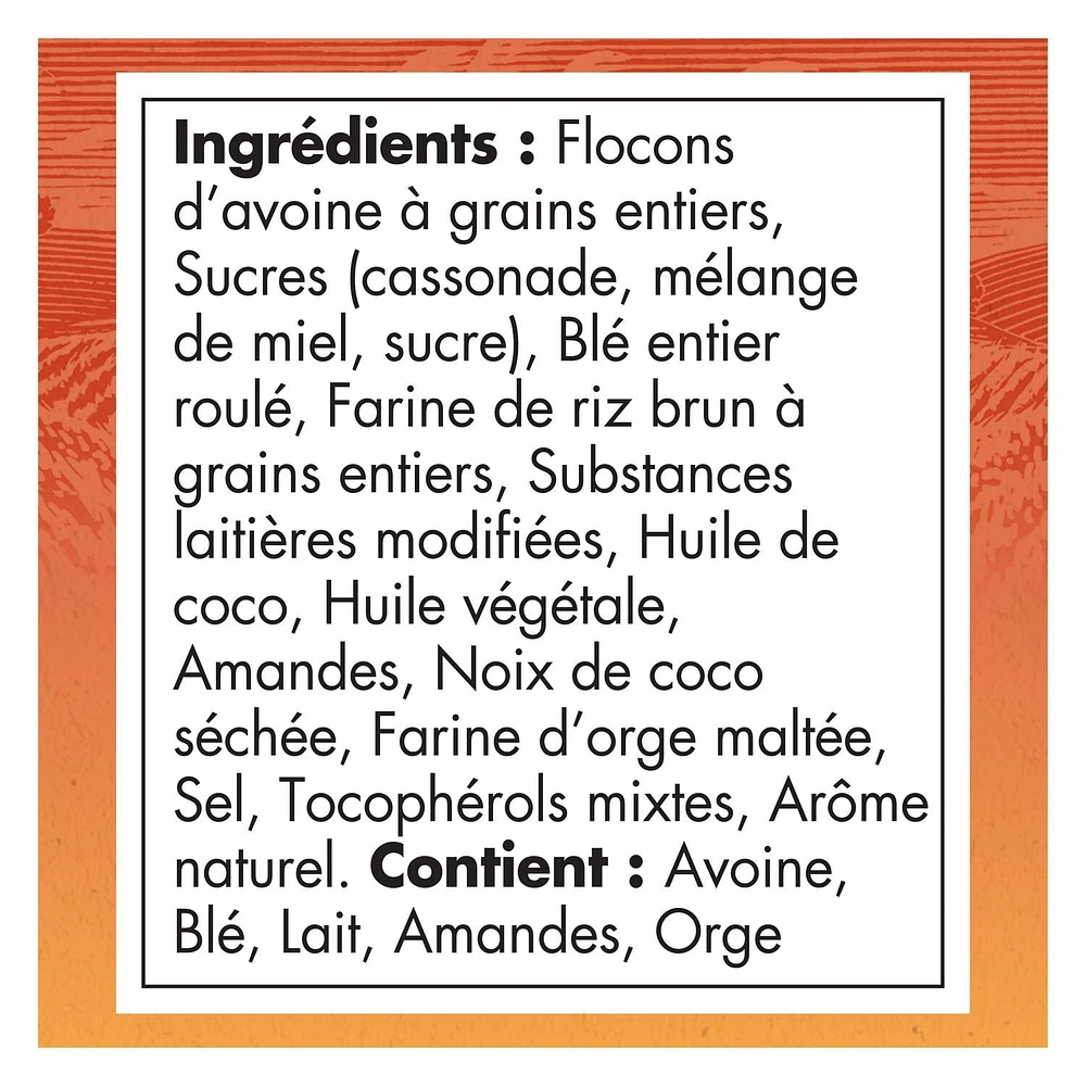 Quaker Céréales granola Croque Nature Légères et croustillantes Saveur Miel et noix 400g