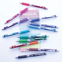 EnerGel Rétractable Stylo à Encre Gel (0,7mm), Noir Ensemble Stylo et Encre Recharge