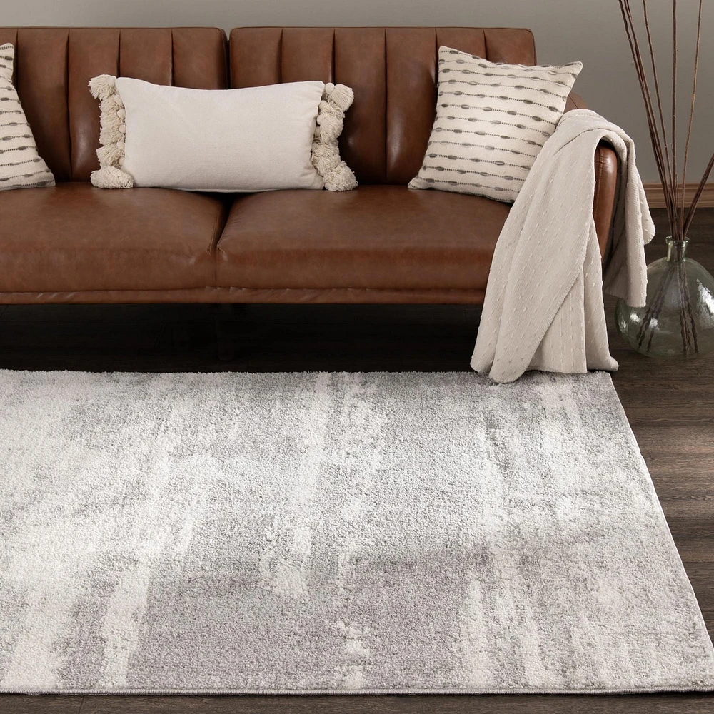 Tapis lavable en machine gris Stratosphere Rug Ease
