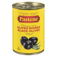 Pastene Pitted Black Olives, 398 mL