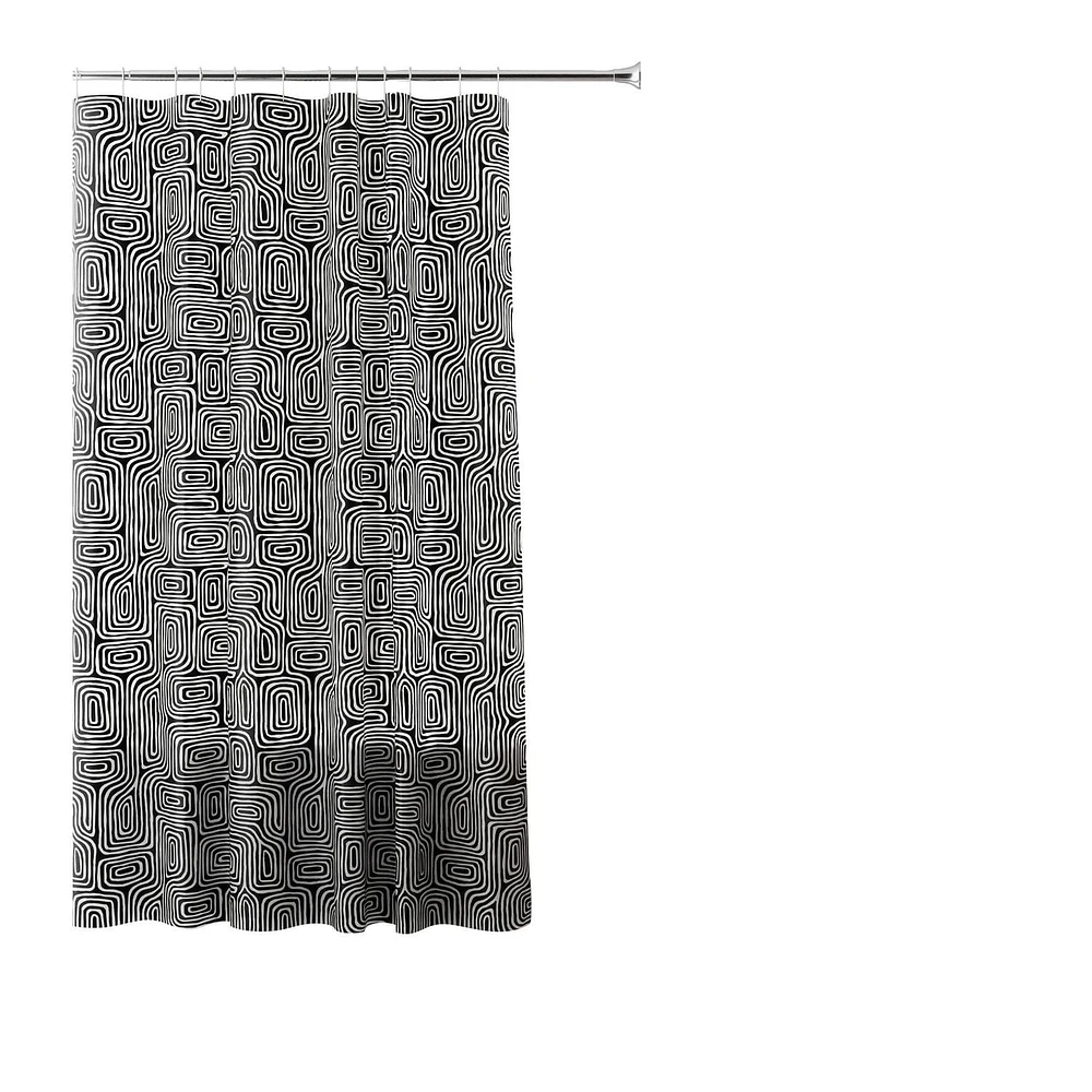Rideau de douche décoratif imperméable en PEVA recyclé Mainstays