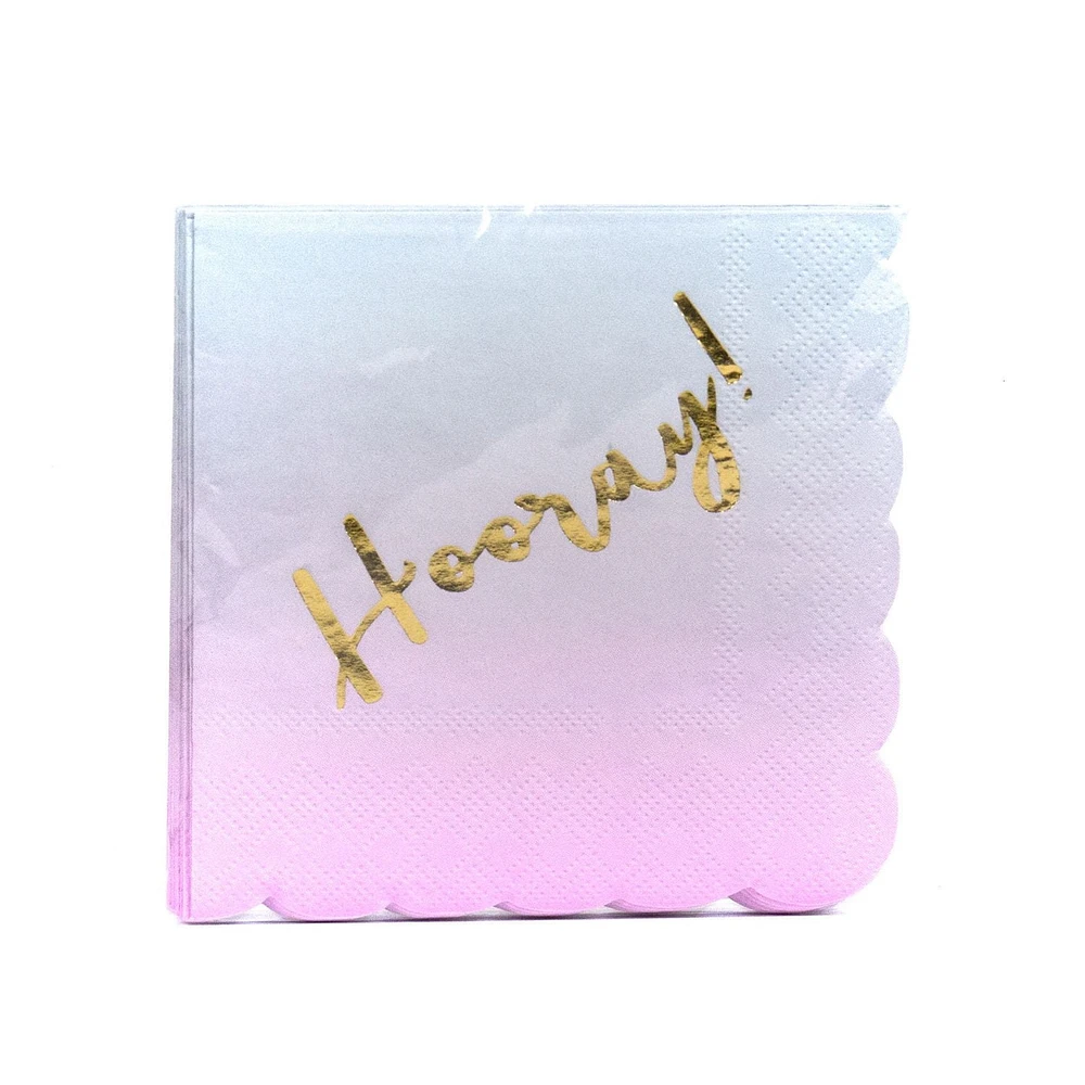Party- Eh! Serviettes de cocktail ombre « Hooray » par Horizon Group USA