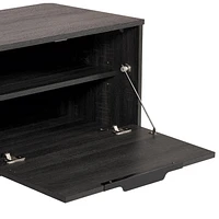 Meuble TV moderne CorLiving Cole avec rangement ouvert et fermé pour téléviseurs jusqu'à 85 pouces - Meuble TV pour salon, meuble TV élégant, centre de divertissement moderne avec rangement