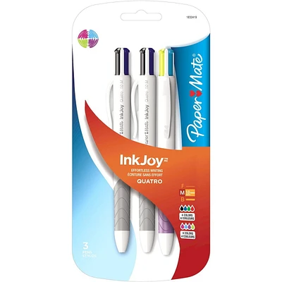 Stylos bille à 4 couleurs InkJoy de Paper Mate de 1,0 mm