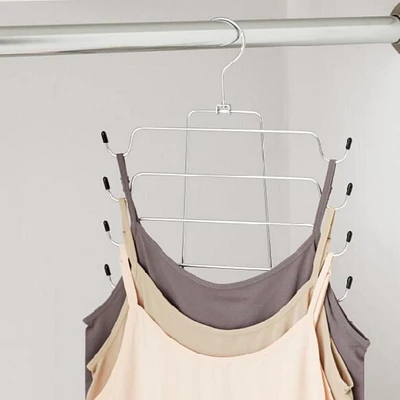 MAINSTAYS 2 Pieces Chrome Cami Hangers, Folding Tank Top & Bra Hanger for adult, Heavy Duty Metal, Space Saving