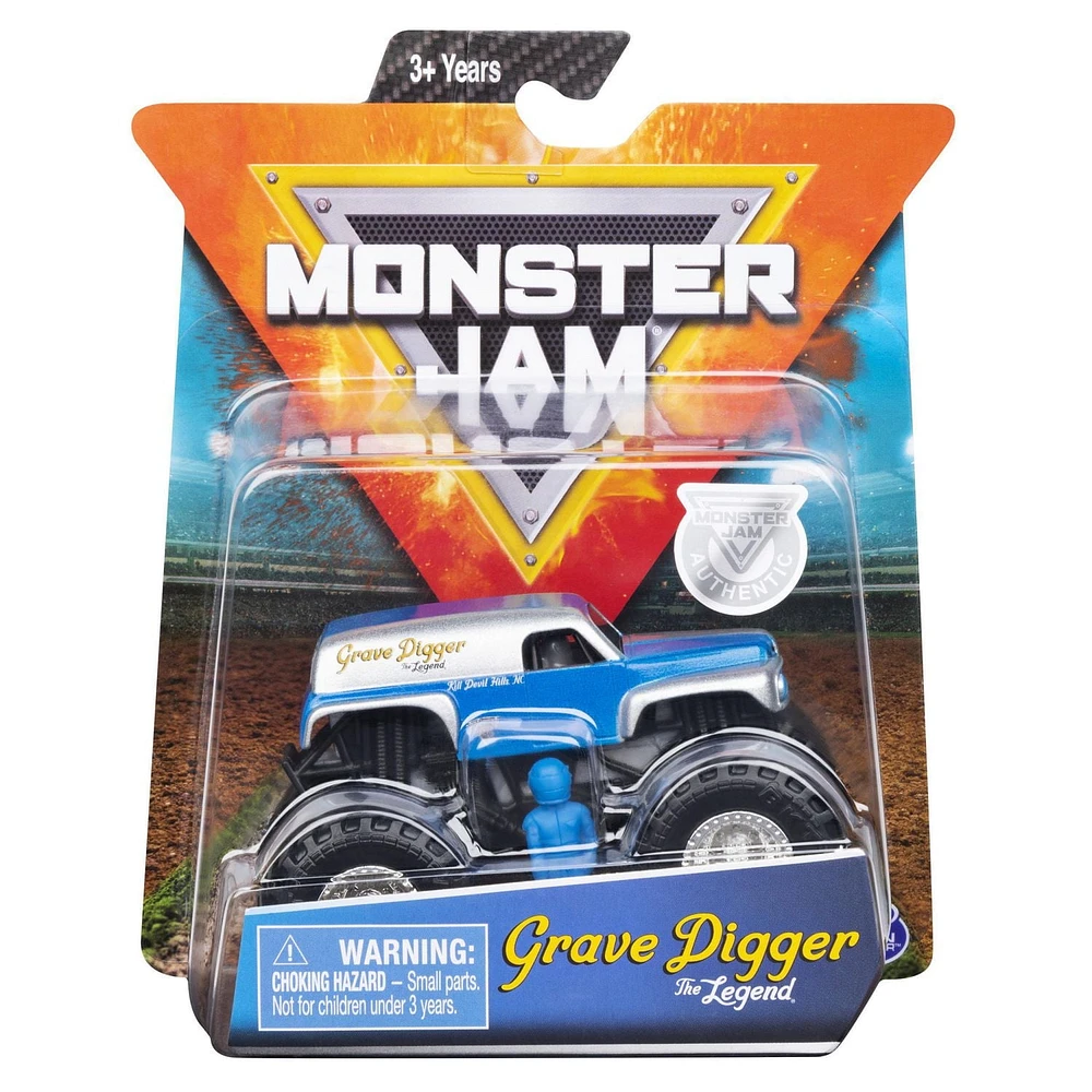 Monster Jam, Official Grave Digger Monster Truck, Die-Cast Vehicle, Retro Rebels Series, 1:64 Scale