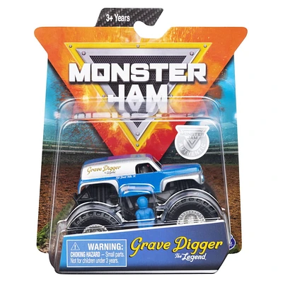 Monster Jam, Official Grave Digger Monster Truck, Die-Cast Vehicle, Retro Rebels Series, 1:64 Scale