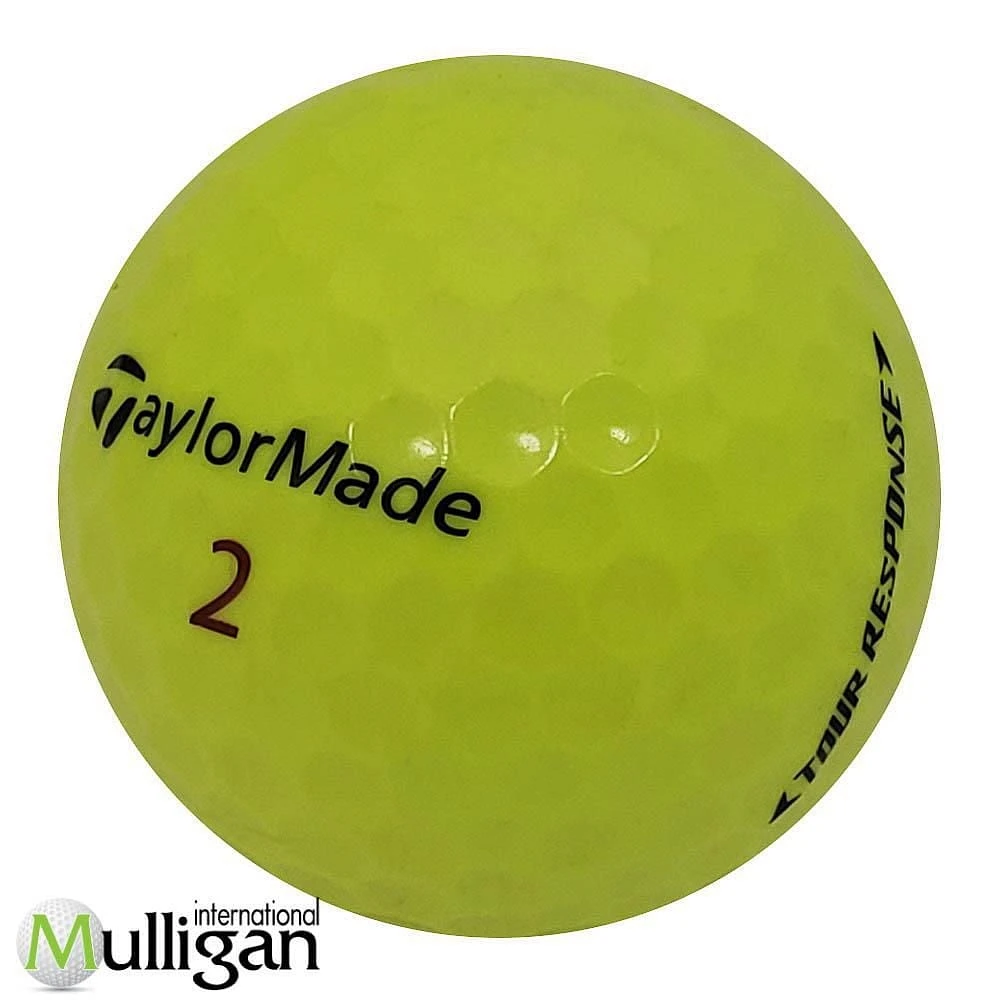 Mulligan - 12 balles de golf récupérées Taylormade Tour Response 5A Pristine, Jaune