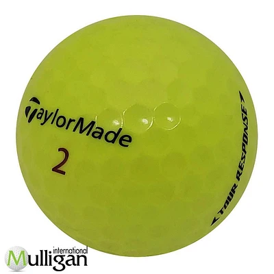 Mulligan - 12 balles de golf récupérées Taylormade Tour Response 5A Pristine, Jaune