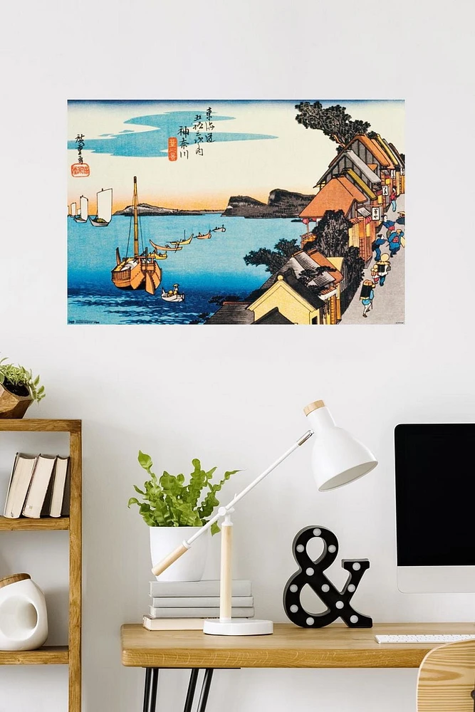 Scenery Of Kanagawa Wall Poster, 22.375" x 34"