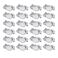 Nadair, 4’’ LED Gimbal Recessed Ultra Slim Lights, 24-pack, IC rated, Dimmable, 9W=50W, 550 Lumens, 4000K (Cool White), Large Junction box, Quick Connect System, Brushed Nickel Finish