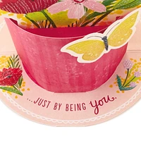 Carte en relief « Thinking of You » pour les fêtes et les anniversaires – Paper Wonder de Hallmark (Bouquet de fleurs)