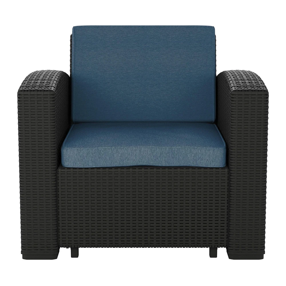 Lake Front All Weather Resin Wicker Outdoor Patio Armchair
