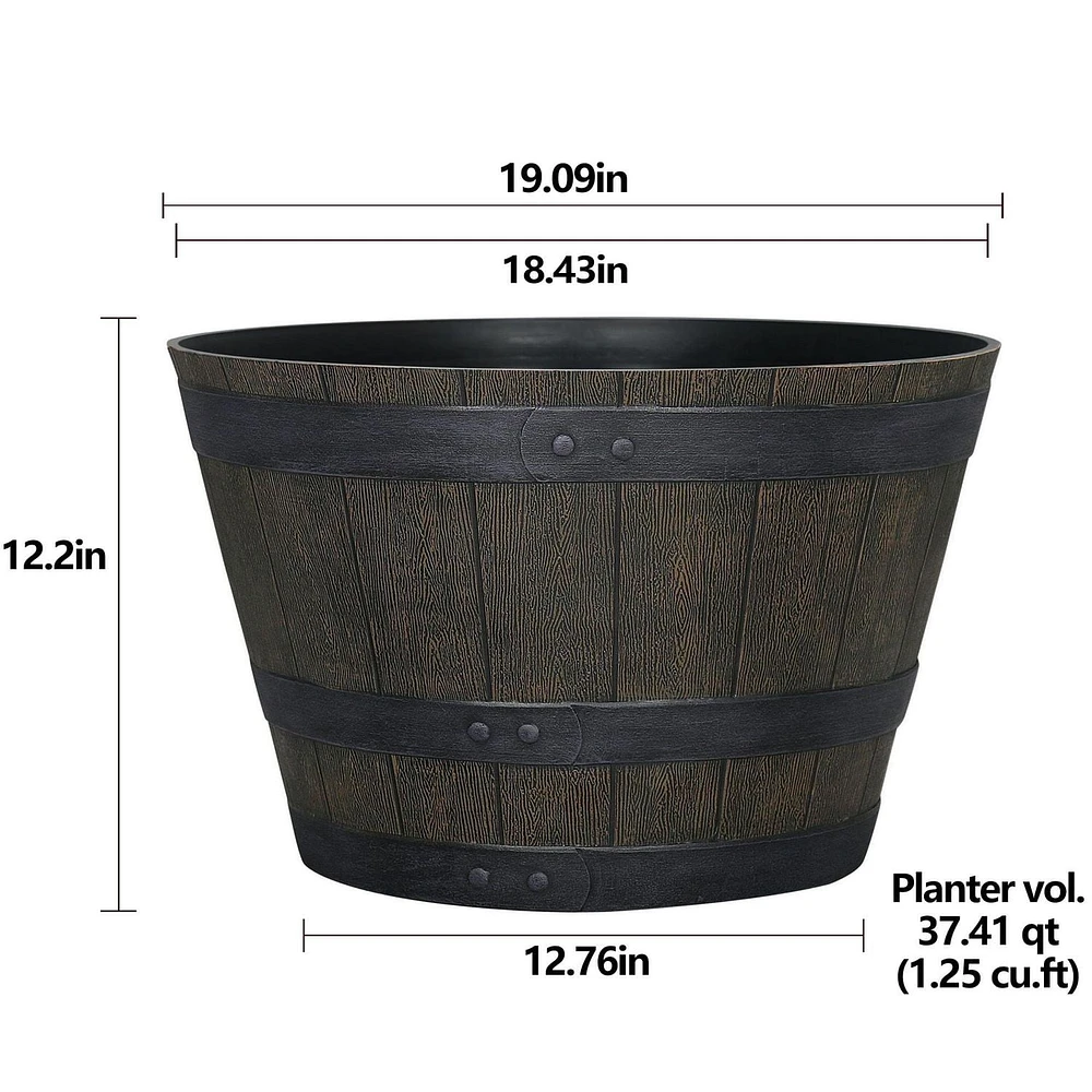 Whiskey Barrel Planter, Decorative Planter