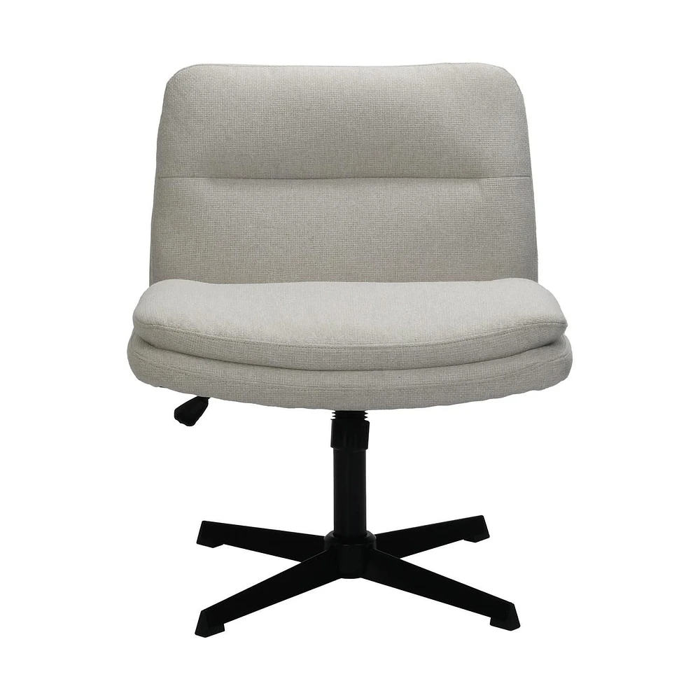 Chaise de bureau à dossier moyen Homy Casa avec revêtement capitonné et accoudoirs pour bureau à domicile et salon