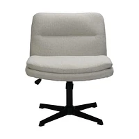 Chaise de bureau à dossier moyen Homy Casa avec revêtement capitonné et accoudoirs pour bureau à domicile et salon