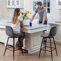 Homycasa Contemporary Set of 2 Barstool Swivel Counter Stools