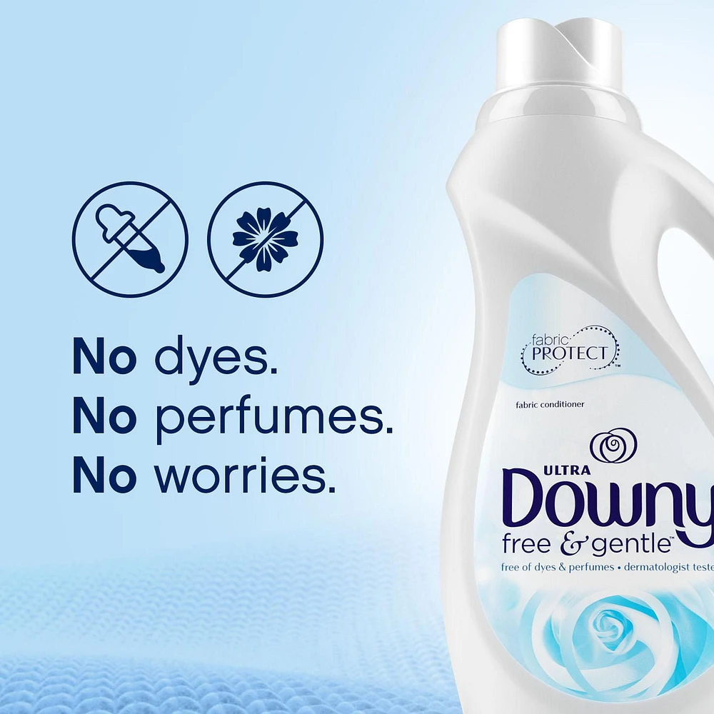 Downy Ultra Free & Gentle Laundry Liquid Fabric Softener (Fabric Conditioner), Hypoallergenic, 3.29L