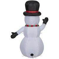Bonhomme de neige gonflable avec un haut-de-forme
