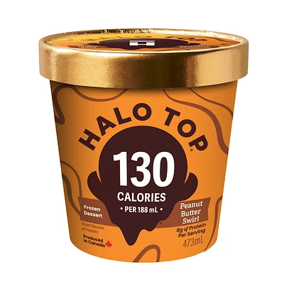 Halo Top Peanut Butter Swirl Frozen Dessert - 437ml, Halo Top Peanut Butter Swirl 437ml