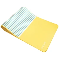10mm Abstract Sunset Printed Exercise Mat – 24" x 72" – Yellow/White/Blue, With MicroFresh technology