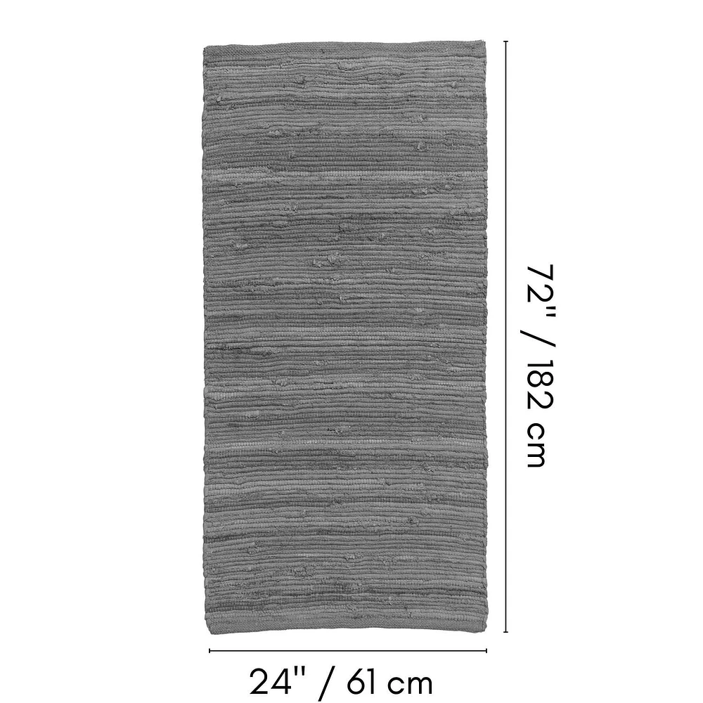 Tapis en coton solide Fabstyles, tapis en chiffon pour salon, couloir, patio