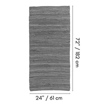 Tapis en coton solide Fabstyles, tapis en chiffon pour salon, couloir, patio