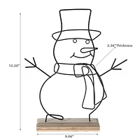 Décor De Support De Bonhomme De Neige En Fil De Fer Grand