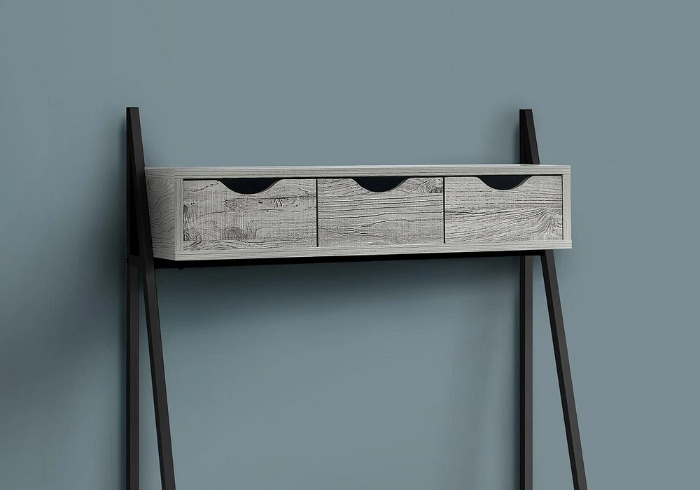 Monarch Specialties Bureau, Bureau À Domicile, Ordinateur Portable, Penché, Tiroirs De Rangement, 32"l, Travail, Métal, Stratifié, Gris, Noir, Contemporain, Moderne