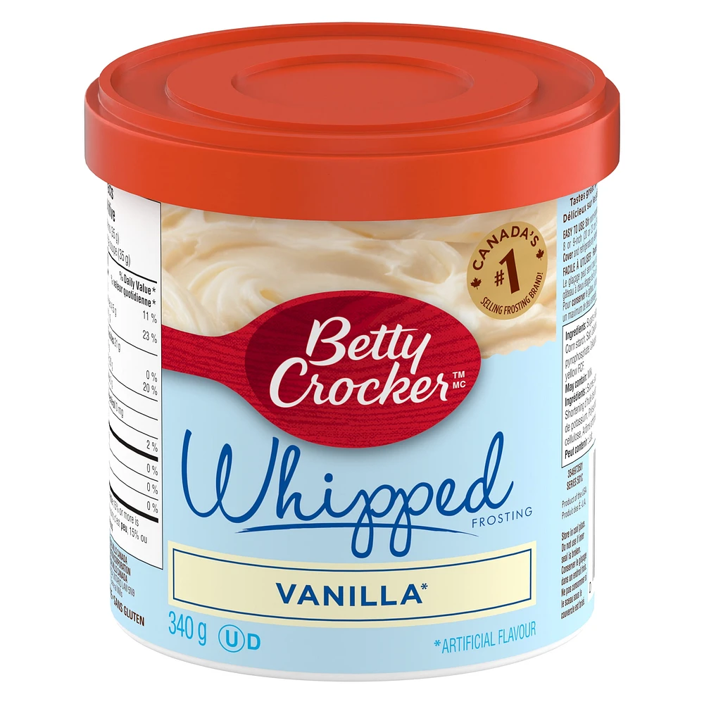 Betty Crocker Whipped Frosting, Vanilla, Gluten Free, 340 g, 340 g