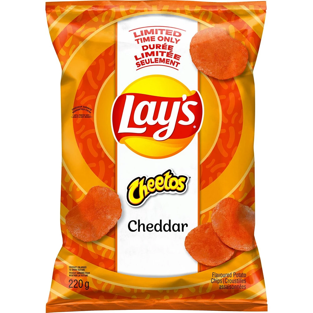 Lay’s Cheddar Flavoured Potato Chips, 220 g.