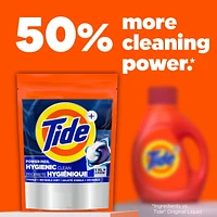 Tide Hygienic Clean Power PODS Laundry Detergent Pacs, Original Scent, Removes Visible and Invisible Dirt, 18CT