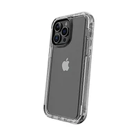 Étui robuste antimicrobien avec enveloppe rigide et pince rotative onn. pour iPhone 14 Pro Protégé contre chute de 6,4 m