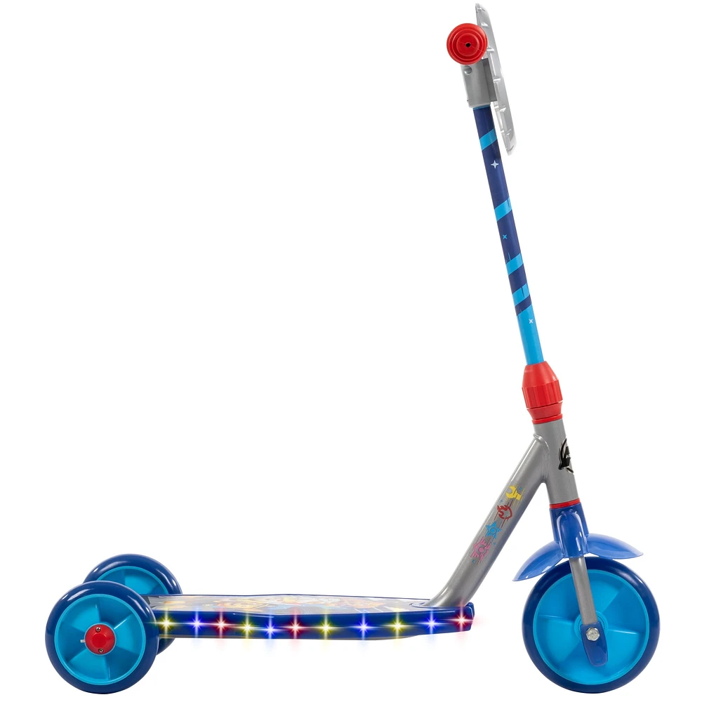 Trottinette Préscolaire a 3-roues la Pat' Patrouille de Huffy avec lumières LED, Bleu