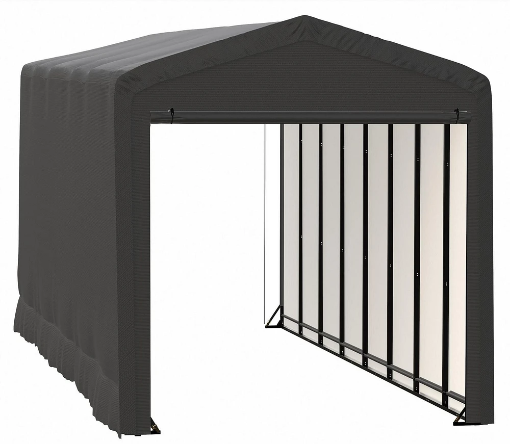 ShelterTube Wind and Snow-Load Rated Garage, 14x36x16 Gray