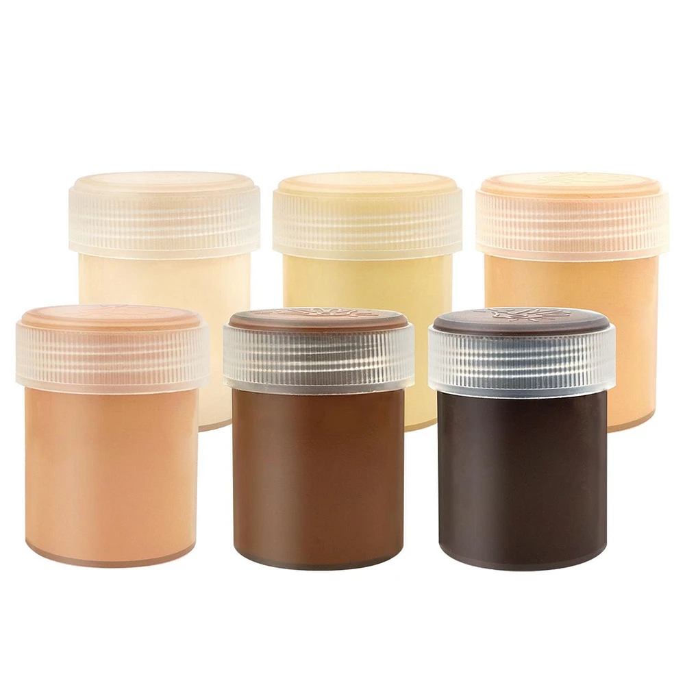 HELLO HOBBY PEINTURES TEMPÉRA (TONS DE PEAU) 6 COULEURS: 25 mL CHAQUE UNITÉ, 150 mL AU TOTAL 6 COULEURS : 25 mL CHAQUE UNITÉ, 150 mL AU TOTAL