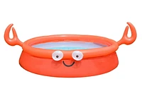 Bluescape Piscine de crabe rouge avec yeux googly et griffes 3D, 6 pi, pour les 3 ans et plus Assemblage rapide