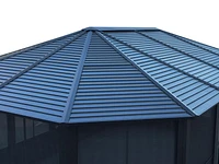 Florence Solarium Metal Roof 12'x18' Black