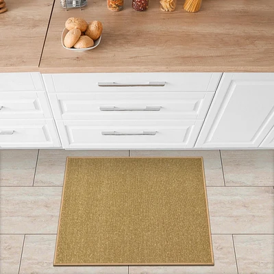 Tapis de couloir à motif de solide à sous-couche en caoutchouc de la collection Ottohome