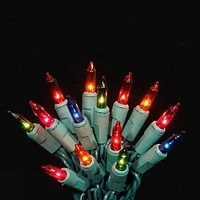 Guirlande de 50 lumières de Noël à incandescence Holiday Time de 10,9 pieds – câble vert, multicolore