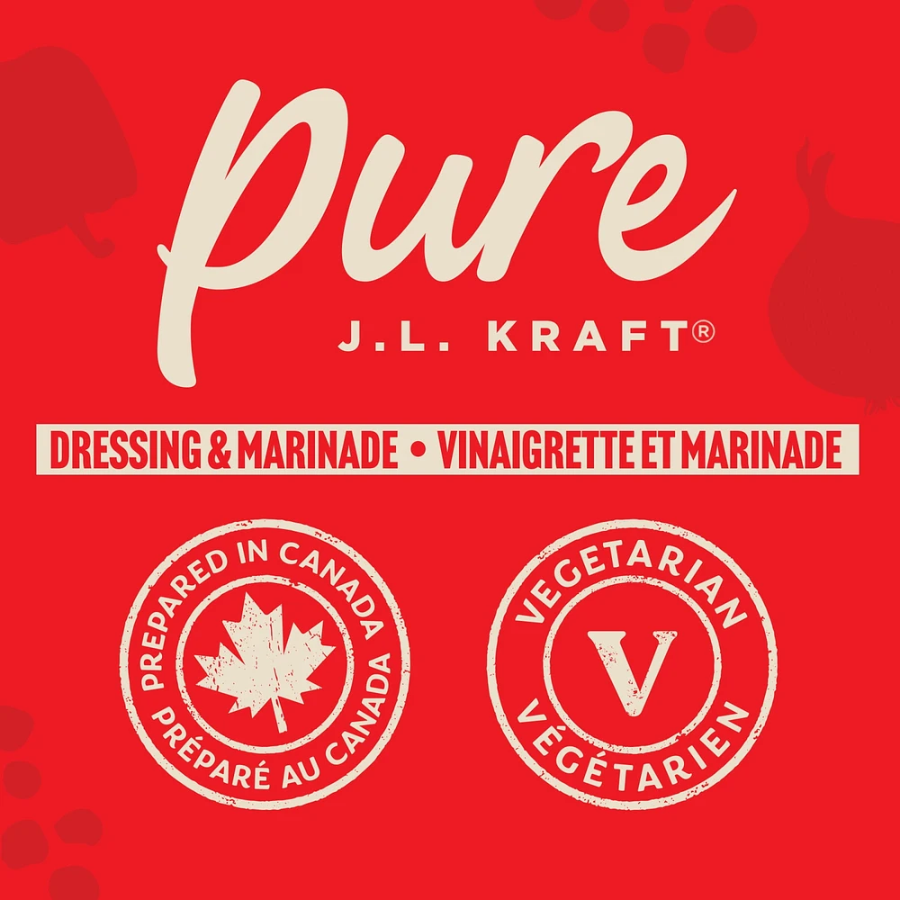 Pure J.L. KRAFT Classic Italian Dressing & Marinade, 355 mL Bottle